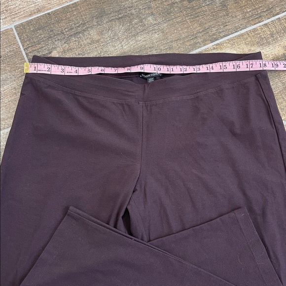 NWT Eileen Fisher Washable Stretch Crepe Slim Ankle Pant Eggplant Purple Large - Picture 9 of 12